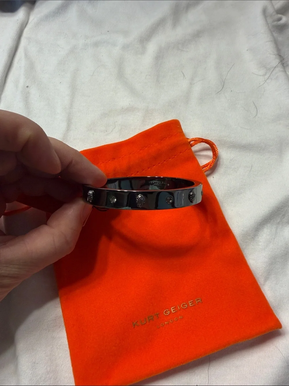 ❌SOLD❌Kurt Geiger gunmetal bangle bracelet❌SOLD❌❌SOLD❌ - Picture 2 of 4
